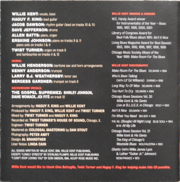 Willie Kent : Comin' Alive! (CD, Album)
