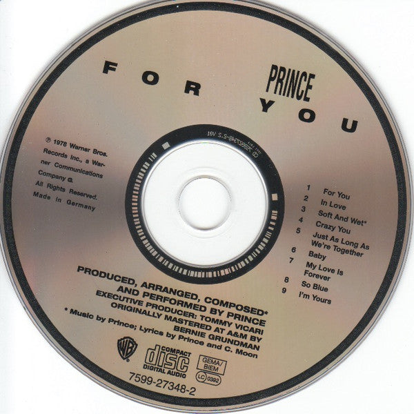 Prince : For You (CD, Album, RE)