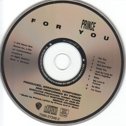Prince : For You (CD, Album, RE)