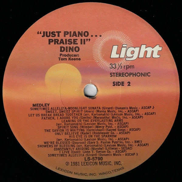 Dino* : Just Piano... Praise II (LP, Album)