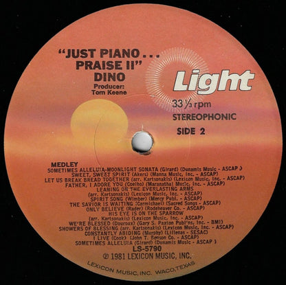 Dino* : Just Piano... Praise II (LP, Album)