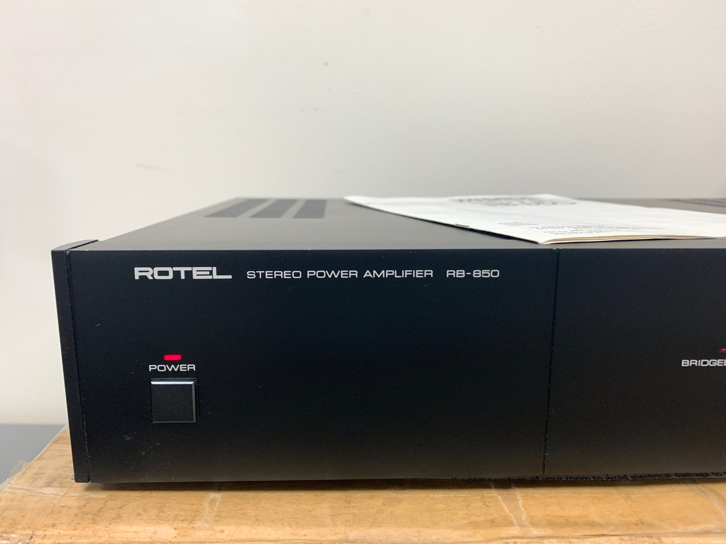 Rotel RB-850 Power Amplifier * 50W RMS Mono Bridgeable * Box * Manual