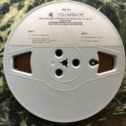 Carl Nielsen, Leonard Bernstein, The Royal Danish Orchestra*, Ruth Guldbaek*, Niels Moller* : Symphony No. 3 (Sinfonia Espansiva) (Reel, 4tr Stereo, 7" Reel, Album)