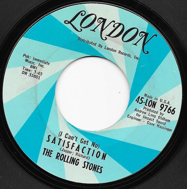 The Rolling Stones : (I Can't Get No) Satisfaction (7", Single, Styrene, Mon)