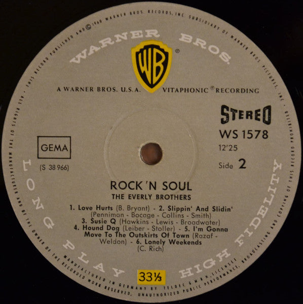 Everly Brothers : Rock 'n Soul (LP, Album)