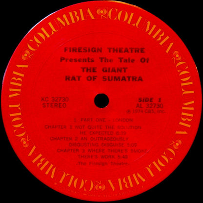 The Firesign Theatre : The Tale Of The Giant Rat Of Sumatra (LP, Album, San)