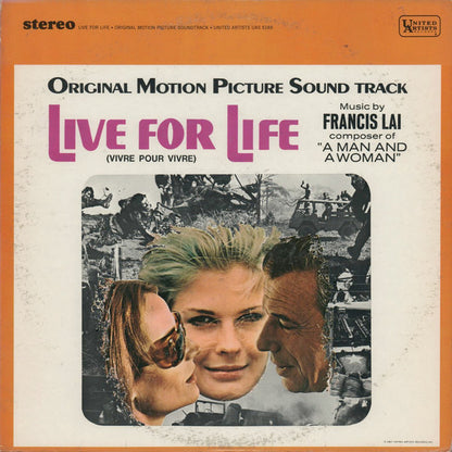 Francis Lai : Live For Life = Vivre Pour Vivre (Original Motion Picture Soundtrack) (LP, Album)