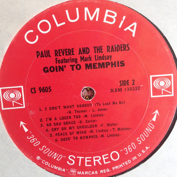 Paul Revere & The Raiders Featuring Mark Lindsay : Goin' To Memphis (LP, Album)