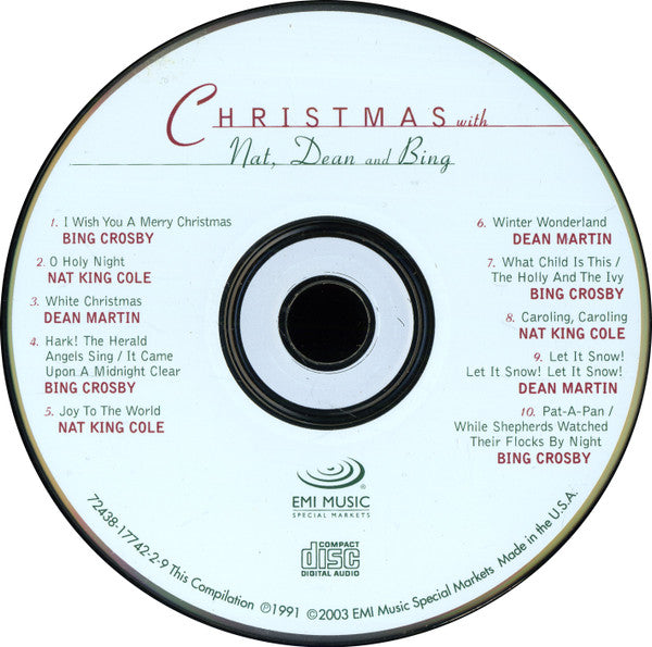 Nat*, Dean* And Bing* : Christmas With Nat, Dean And Bing (CD, Comp, RE)