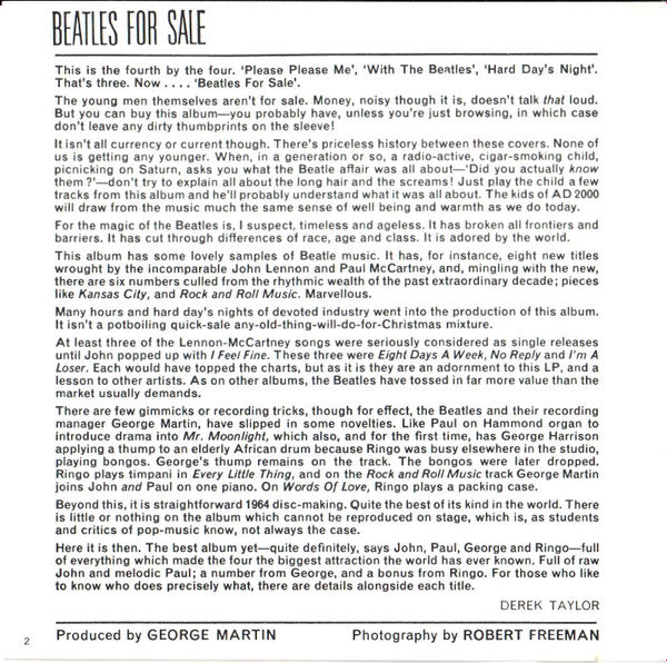 The Beatles : Beatles For Sale (CD, Album, Mono, RE, Son)