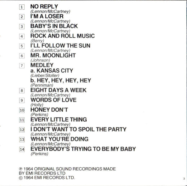 The Beatles : Beatles For Sale (CD, Album, Mono, RE, Son)