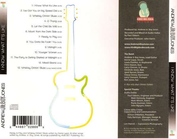 Andrew "Jr. Boy" Jones : I Know What It's Like (CD, Album)