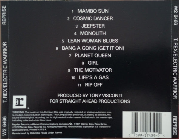 T. Rex : Electric Warrior (CD, Album, Club, RE)