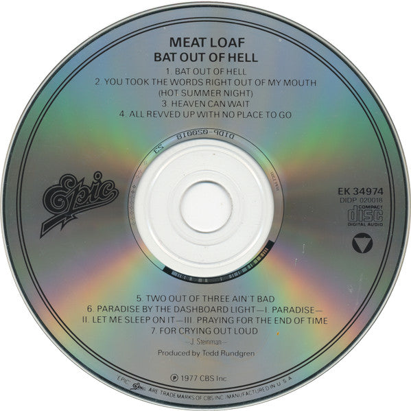 Meat Loaf : Bat Out Of Hell (CD, Album, RE, RM, Son)