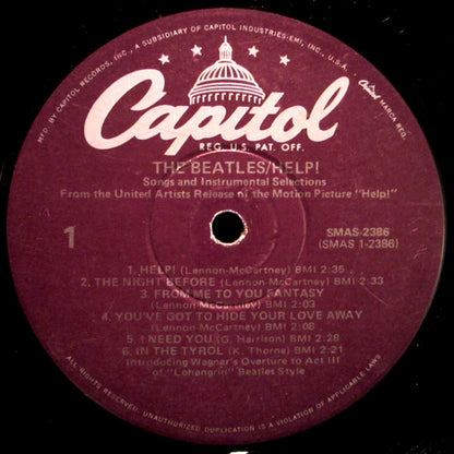 The Beatles : Help! (Original Motion Picture Soundtrack) (LP, Album, RE, Pur)