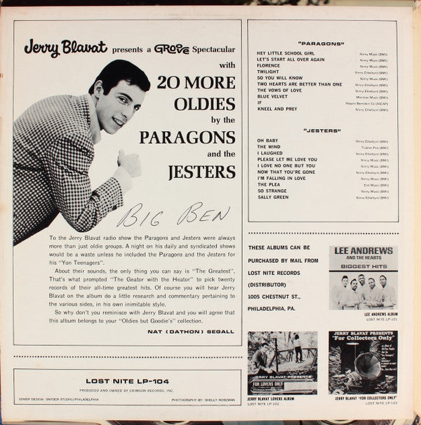 Jerry Blavat Presents The Paragons (2) And The Jesters (2) : Jerry Blavat Presents A Groove Spectacular With 20 More Oldies (LP, Album, Comp)