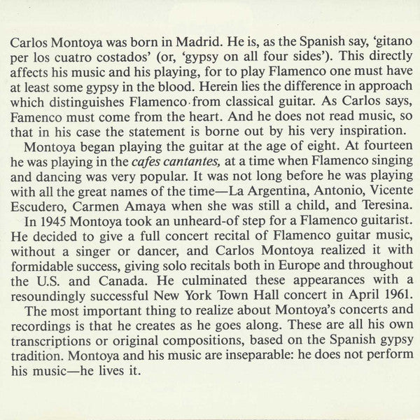 Carlos Montoya : Guitarist (CD, Comp)