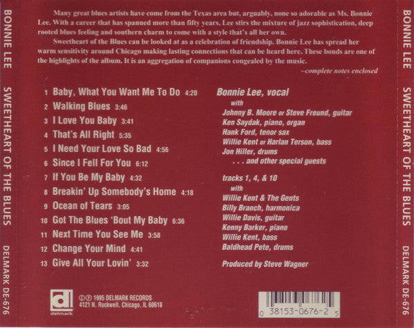 Bonnie Lee : Sweetheart Of The Blues (CD, Album)