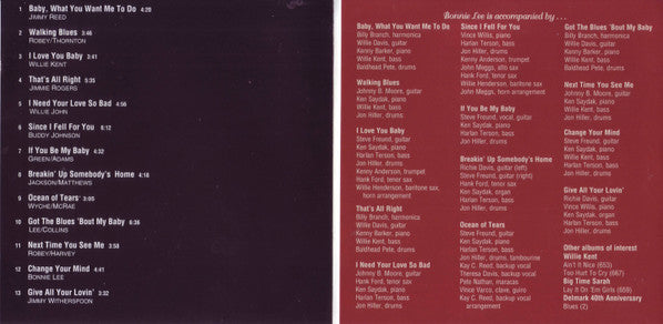 Bonnie Lee : Sweetheart Of The Blues (CD, Album)