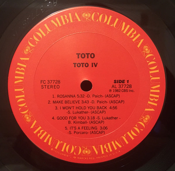 Toto : Toto IV (LP, Album, Pit)