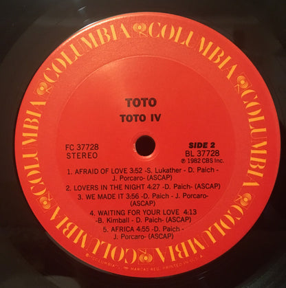 Toto : Toto IV (LP, Album, Pit)