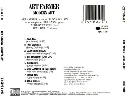 Art Farmer : Modern Art (CD, Album, RE)