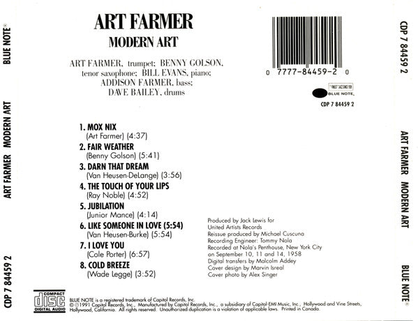 Art Farmer : Modern Art (CD, Album, RE)