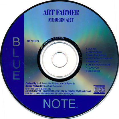 Art Farmer : Modern Art (CD, Album, RE)