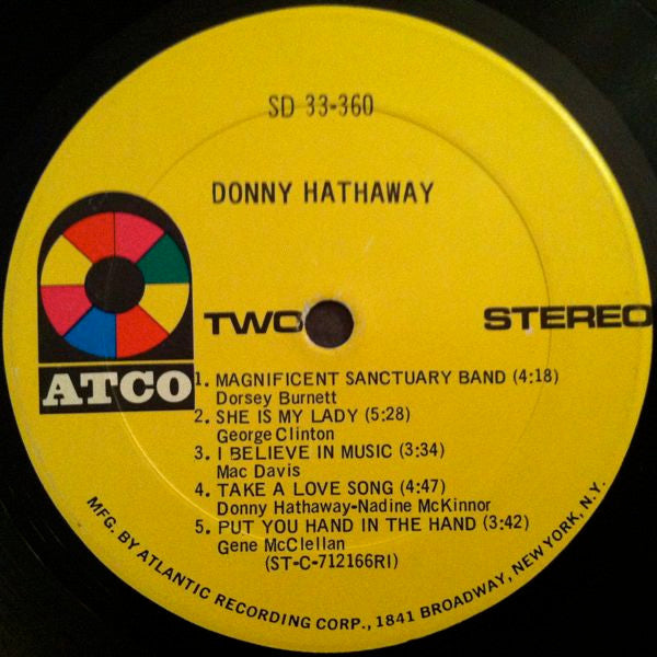 Donny Hathaway : Donny Hathaway (LP, Album, RP, RI )