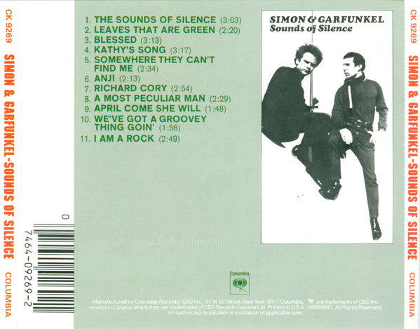 Simon & Garfunkel : Sounds Of Silence (CD, Album, RE, RP)