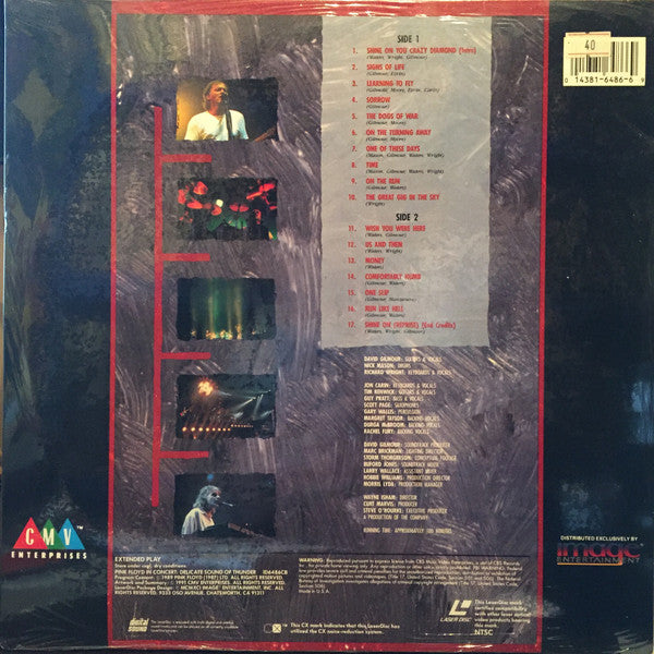 Pink Floyd : In Concert - Delicate Sound Of Thunder (Laserdisc, 12", Album, NTSC, CLV)