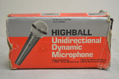 Realistic 33-984A Highball Dynamic Microphone * Box * Manual * Fully Serviced