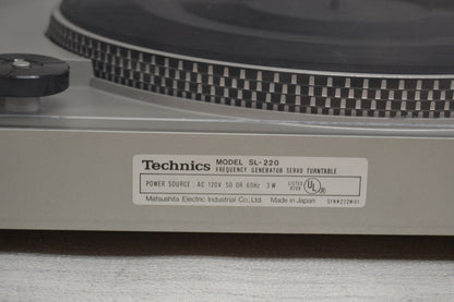 Technics SL-220 Auto Return Turntable * Fully Serviced * NEW AT3600 Cartridge