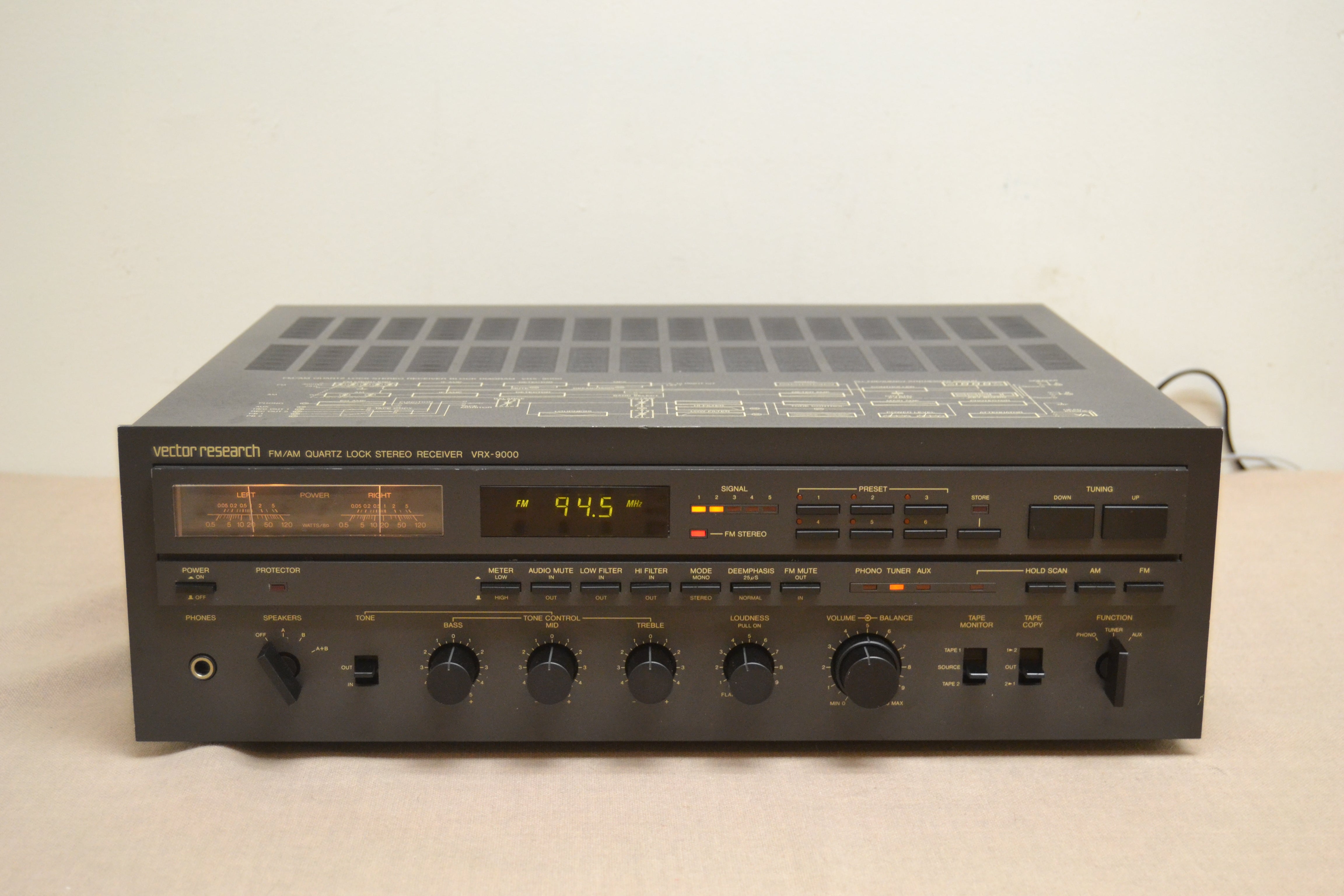 Vector Research VRX-9000 Stereo Receiver * 80W RMS * 1980
