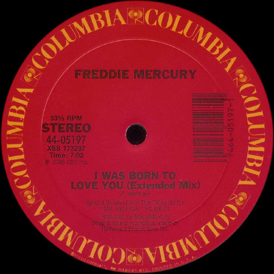 Freddie Mercury : I Was Born To Love You (12", Single)