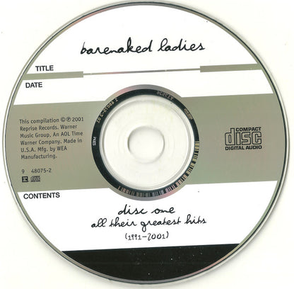 Barenaked Ladies : Disc One: All Their Greatest Hits (1991-2001) (CD, Comp)