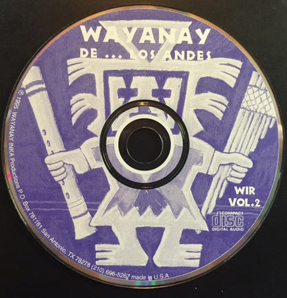 Wayanay Inka : ...De Los Andes (CD, Album)