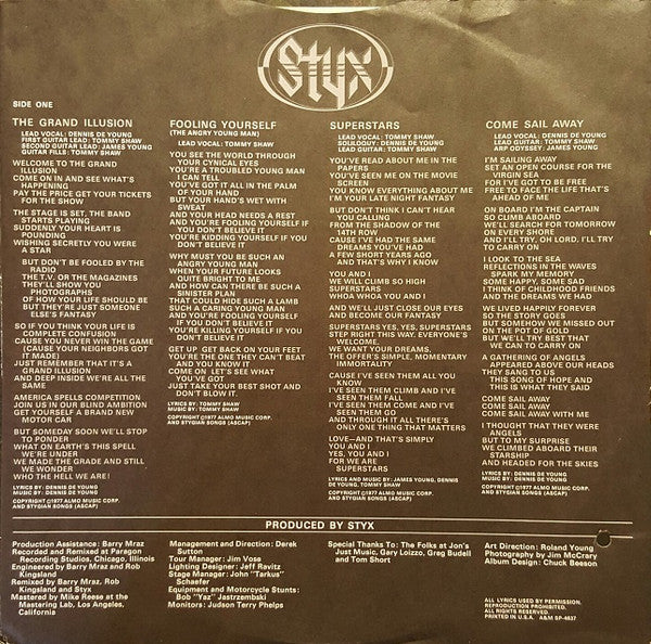 Styx : The Grand Illusion (LP, Album, Ter)
