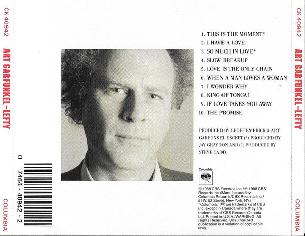 Art Garfunkel : Lefty (CD, Album)