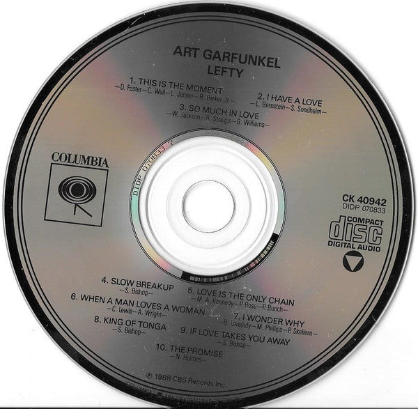 Art Garfunkel : Lefty (CD, Album)
