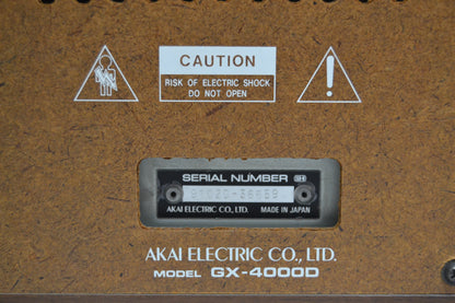 Akai GX-4000D  Stereo Reel to Reel Tape Recorder (1978-85) * Fully Serviced * New Belts * Manual