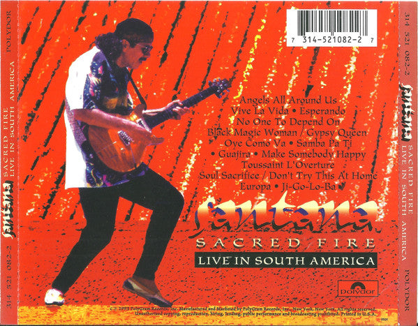 Santana : Sacred Fire (Live In South America) (CD, Album)