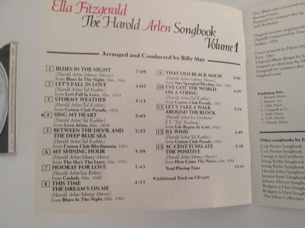 Ella Fitzgerald : Ella Fitzgerald Sings The Harold Arlen Song Book Vol.1 (CD, Album, RE)