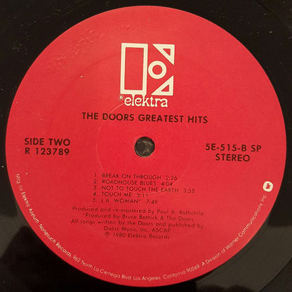 The Doors : Greatest Hits (LP, Comp, Club, RM, RCA)