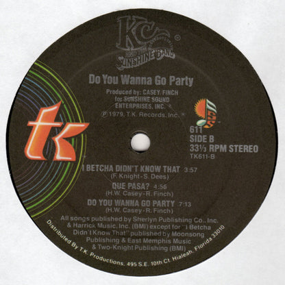 KC And The Sunshine Band* : Do You Wanna Go Party (LP, Album, Pre)