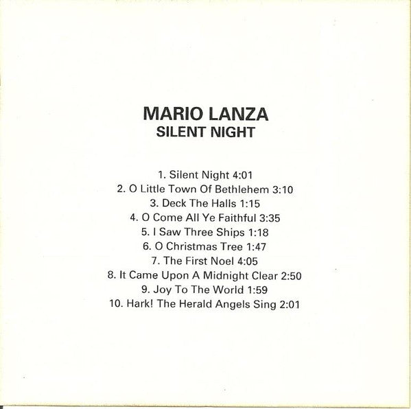 Mario Lanza : Silent Night (CD, Comp)