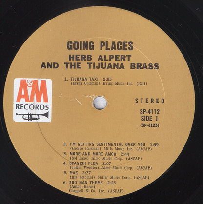 Herb Alpert And The Tijuana Brass* : !!Going Places!! (LP, Album, Pit)