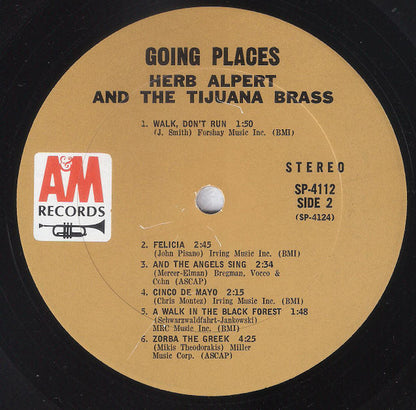 Herb Alpert And The Tijuana Brass* : !!Going Places!! (LP, Album, Pit)
