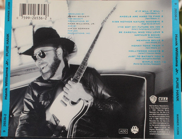 Hank Williams Jr. : Pure Hank (CD, Album)