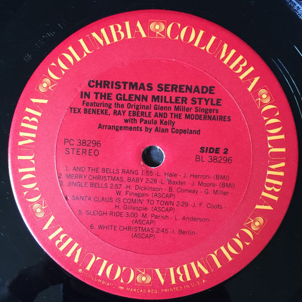 Tex Beneke, Ray Eberle And The Modernaires With Paula Kelly : Christmas Serenade In The Glenn Miller Style Featuring The Original Glenn Miller Singers (LP, RE)